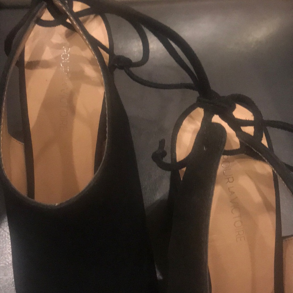 Pour La Victoire black suede platform sandals - Picture 4 of 6